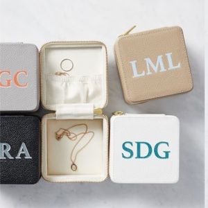 Pottery Barn Quinn Leather Petite Travel Jewelry Box